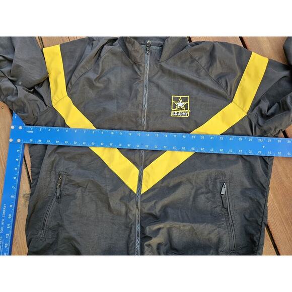US Army Jacket Unisex Large Black Physical Fitness Uniform Military Windbreaker - Picture 4 of 6